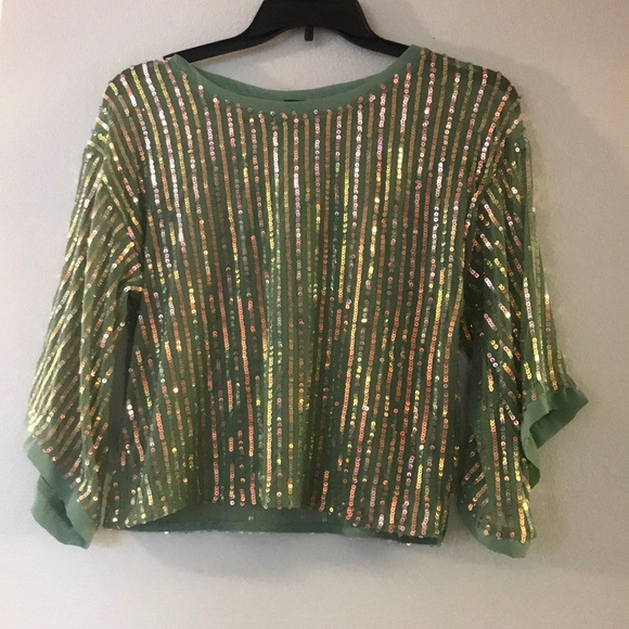 shiny sequin tops
